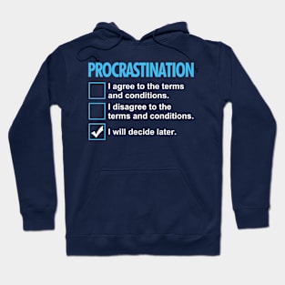 Procrastination Funny Lazy Procrastinator Funny Checklist Hoodie